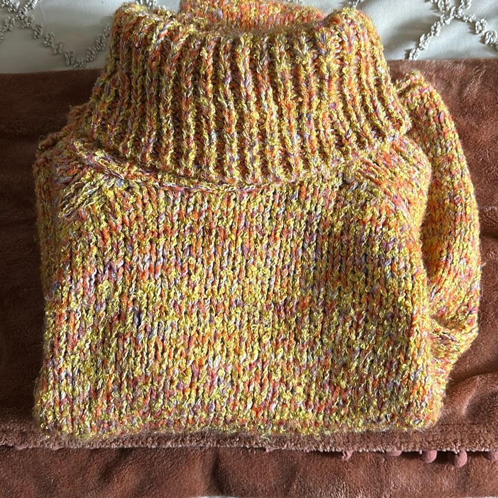 Urban outfitters roll neck turtleneck chunky knit sweater XS